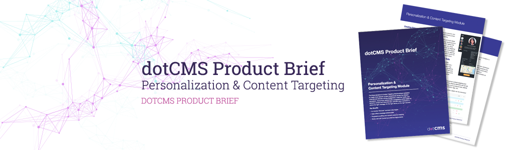 Personalization & Content Targeting dotCMS Product Brief